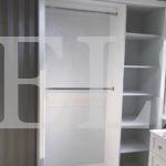 Шкаф с фасадами МДФ в пленке в классическом стиле цвета Белый / Белый (2 двери) Фото 2