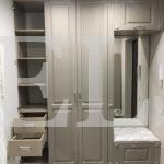 Шкаф с фасадами МДФ в пленке в стиле модерн цвета Серый камень / Серый софт (4 двери) Фото 4
