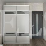Шкаф с фасадами ЛДСП в стиле хай-тек цвета Светло-серый / Диамант серый, Светло-серый (2 двери) Фото 1