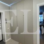 Шкаф с крашеными фасадами в стиле минимализм цвета Светло-серый / Бело-алюминиевый (3 двери) Фото 6