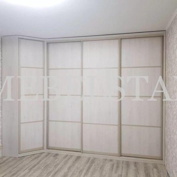 Шкаф с фасадами ЛДСП в стиле минимализм цвета Дуб атланта / Дуб атланта (4 двери)