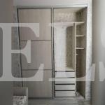 Шкаф с фасадами ЛДСП в стиле минимализм цвета Карамель / Карамель (2 двери) Фото 5