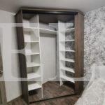 Стеклянный шкаф в стиле лофт цвета Белый, Дуб баррик темный / Белый (2 двери) Фото 2