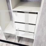 Стеклянный шкаф в стиле минимализм цвета Белый / Белый (4 двери) Фото 7