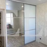 Встраиваемый шкаф цвета Белый Премиум гладкий / Зеркало (2 двери) Фото 1