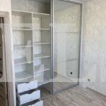 Встраиваемый шкаф цвета Белый Премиум гладкий / Зеркало (2 двери) Фото 3