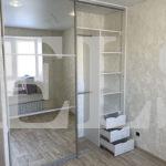 Встраиваемый шкаф цвета Белый Премиум гладкий / Зеркало (2 двери) Фото 4