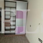 Стеклянный шкаф в стиле модерн цвета Дуб сантана золотистый / Лавандовый, Серебристо-серый (2 двери) Фото 3