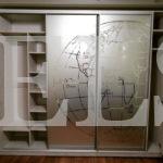 Шкаф с пескоструйным рисунком в стиле кантри цвета Дуб атланта / Серебро (3 двери) Фото 3