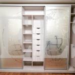 Шкаф с пескоструйным рисунком в стиле кантри цвета Дуб атланта / Серебро (3 двери) Фото 4