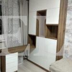 Шкаф со столом в стиле минимализм цвета Дуб шамони темный / Белый (3 двери) Фото 1