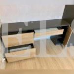 Шкаф со столом в стиле кантри цвета Диамант серый / Диамант серый, Клен (6 дверей) Фото 4