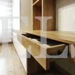 Шкаф со столом в стиле хай-тек цвета Дикий дуб натуральный / Белый (7 дверей) Фото 1
