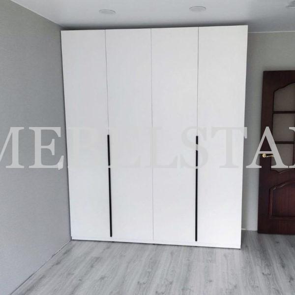 Шкаф в спальню в стиле минимализм цвета Белый / Белый (4 двери)