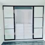 Шкаф в спальню в стиле минимализм цвета Белый / Белый (4 двери) Фото 3