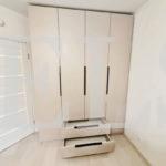 Шкаф в спальню в стиле модерн цвета Бежевый песок / Бежевый песок (4 двери) Фото 1