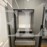 Шкаф в спальню в стиле модерн цвета Оникс серый / Серый глянец (6 дверей) Фото 5