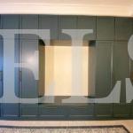 Шкаф в нишу в стиле прованс цвета Диамант серый / Зелено-синий (9 дверей) Фото 1