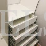Гардеробный шкаф в стиле минимализм цвета Белый / Белый (0 дверей) Фото 4