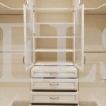 Гардеробный шкаф в классическом стиле цвета Белый базовый / Белый (6 дверей) Фото 6