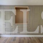Шкаф во всю стену в классическом стиле цвета Бежевый / Кофе софт (8 дверей) Фото 1