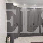 Шкаф во всю стену в классическом стиле цвета Титан / Серый монументальный (9 дверей) Фото 2
