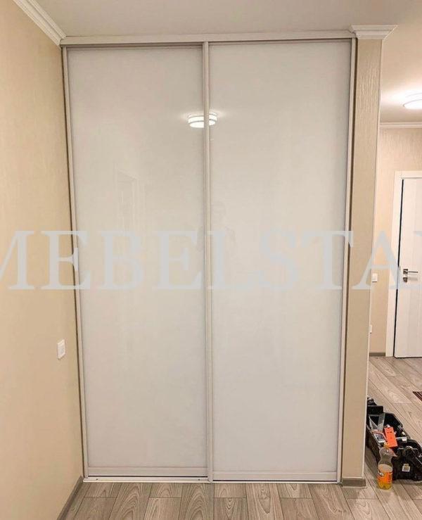 Гардеробный шкаф в стиле минимализм цвета Ясень наварра / Белый (2 двери)