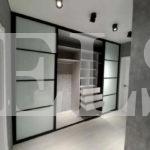 Встраиваемый шкаф цвета Белый Премиум гладкий / Серый (4 двери) Фото 2