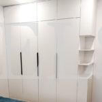 Шкаф до потолка цвета Белый Премиум гладкий / Белый глянец (5 дверей) Фото 1