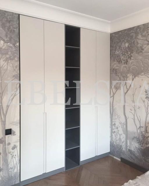 Встраиваемый шкаф цвета Серый монументальный / Бежевый песок (4 двери)