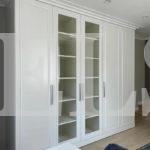 Корпусный шкаф в классическом стиле цвета Белый Премиум гладкий / Белый глянец (5 дверей) Фото 2