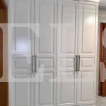 Корпусный шкаф в классическом стиле цвета Белый Премиум гладкий / Белый глянец (4 двери) Фото 1