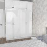 Корпусный шкаф в классическом стиле цвета Белый Премиум гладкий / Белый софт (4 двери) Фото 1