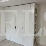 Распашной шкаф цвета Белый Премиум гладкий / Пурпурный (4 двери) Фото 2