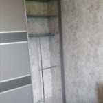 Шкаф-купе в стиле хай-тек цвета Арктика серый / Арктика серый, Серый монументальный (2 двери) Фото 2