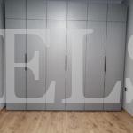Распашной шкаф в стиле минимализм цвета Хромикс бронза / Графит софт (6 дверей) Фото 2