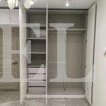 Распашной шкаф в классическом стиле цвета Белый Премиум гладкий / Белый софт (5 дверей) Фото 2
