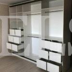 Корпусный шкаф цвета Белый Премиум гладкий / Зеркало, Пурпурный (3 двери) Фото 3