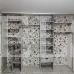 Встраиваемый шкаф в классическом стиле цвета Пикар / Серебро (4 двери) Фото 2