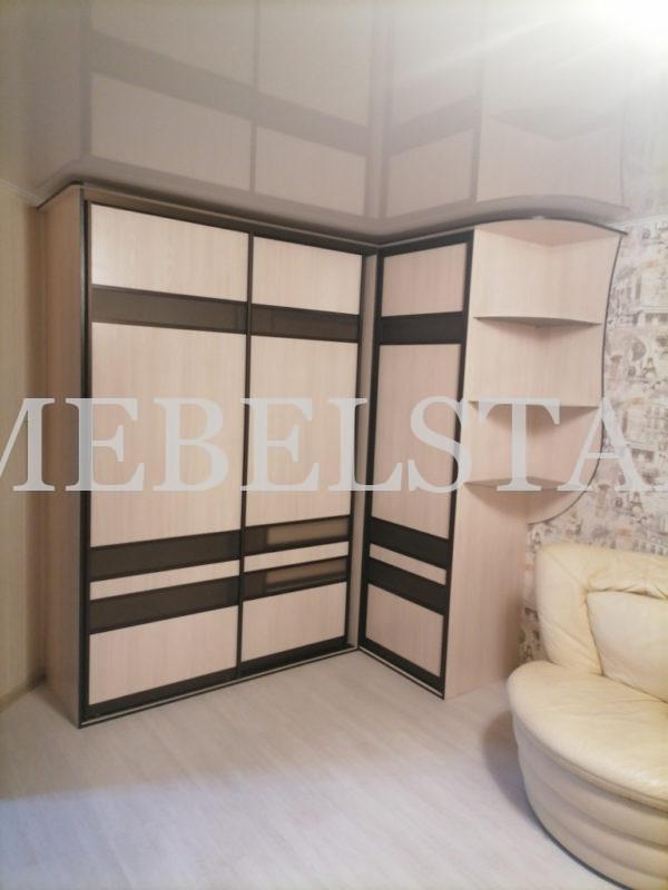 Встраиваемый угловой шкаф в классическом стиле цвета Дуб белфорд / Дуб белфорт, Коричневый (3 двери)