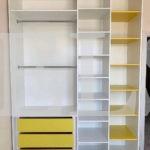 Шкаф в спальню цвета Белый, Желтый / Белый софт, Желтый (4 двери) Фото 1