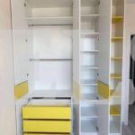 Шкаф в спальню цвета Белый, Желтый / Белый софт, Желтый (4 двери) Фото 2